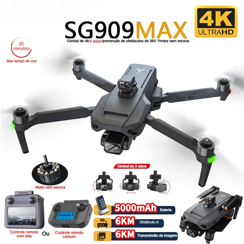 Drone Gimbal - ZLL SG909 SG909MAX Профессиональный дрон с