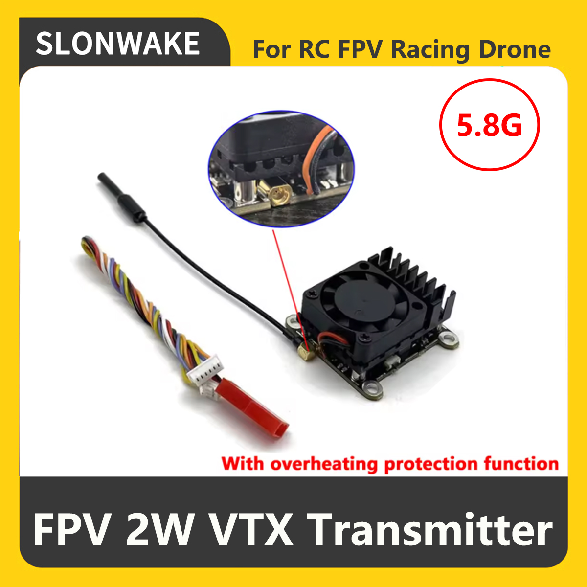 SLONWAKE 5.8G 2000мВт FPV VTX  – обзор и цена Drone Frame